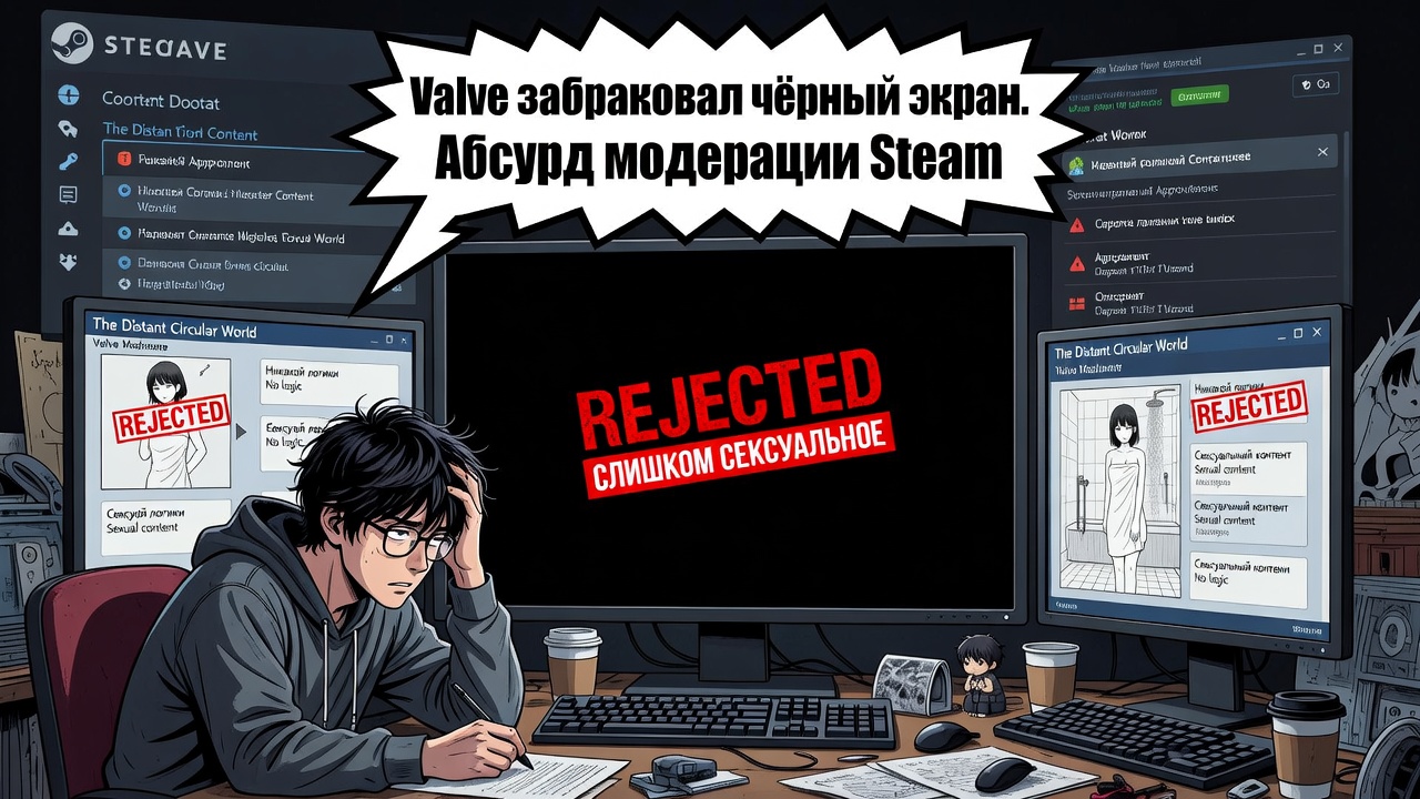 Valve забраковал чёрный экран. Абсурд модерации Steam