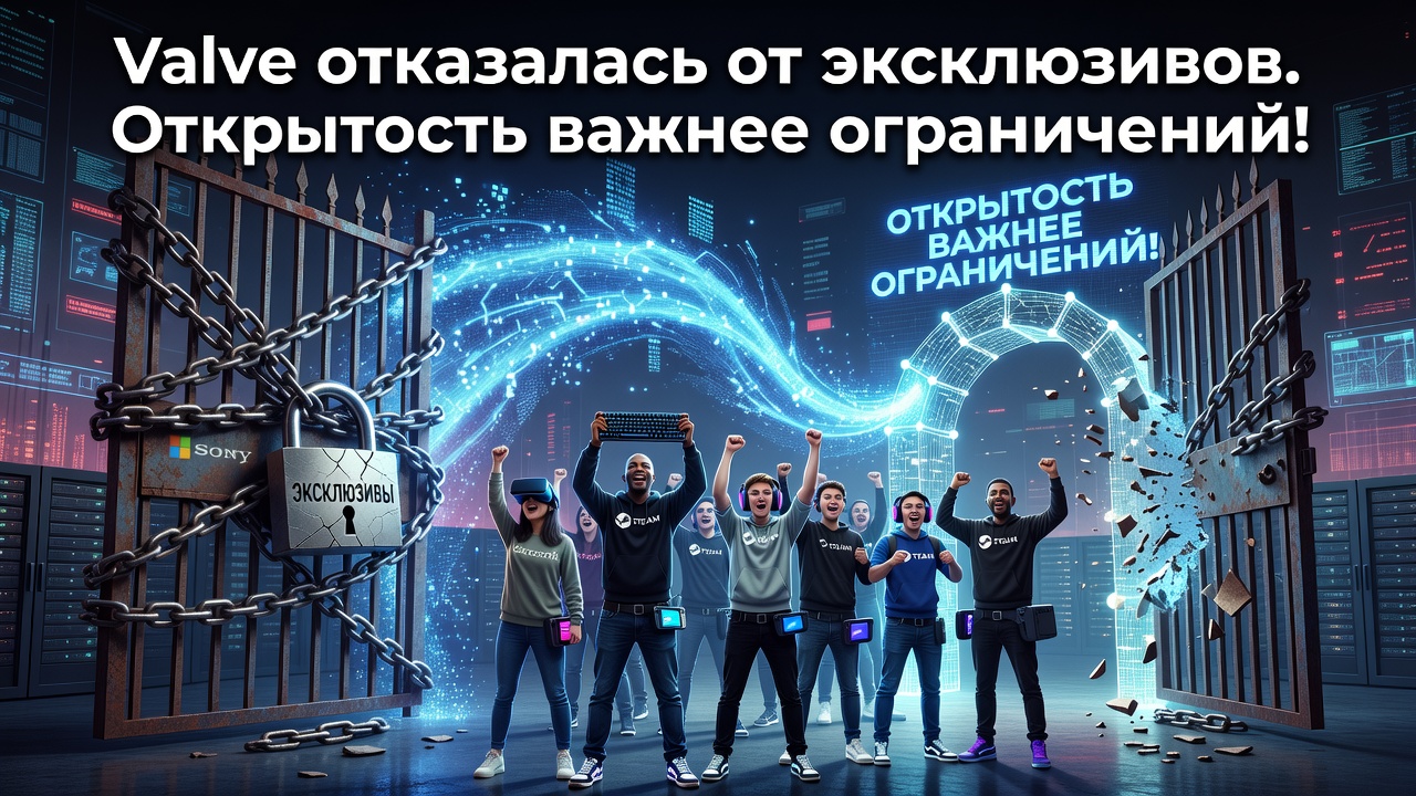 Valve отказалась от эксклюзивов. Открытость важнее ограничений!