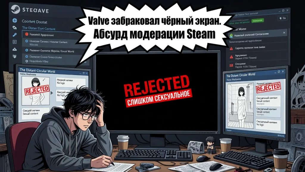 Valve забраковал чёрный экран. Абсурд модерации Steam