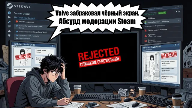 Valve забраковал чёрный экран. Абсурд модерации Steam